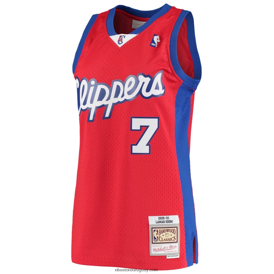 la clippers lamar odom mitchell & ness rojo hardwood classics swingman jersey 6L080N2148 NBA