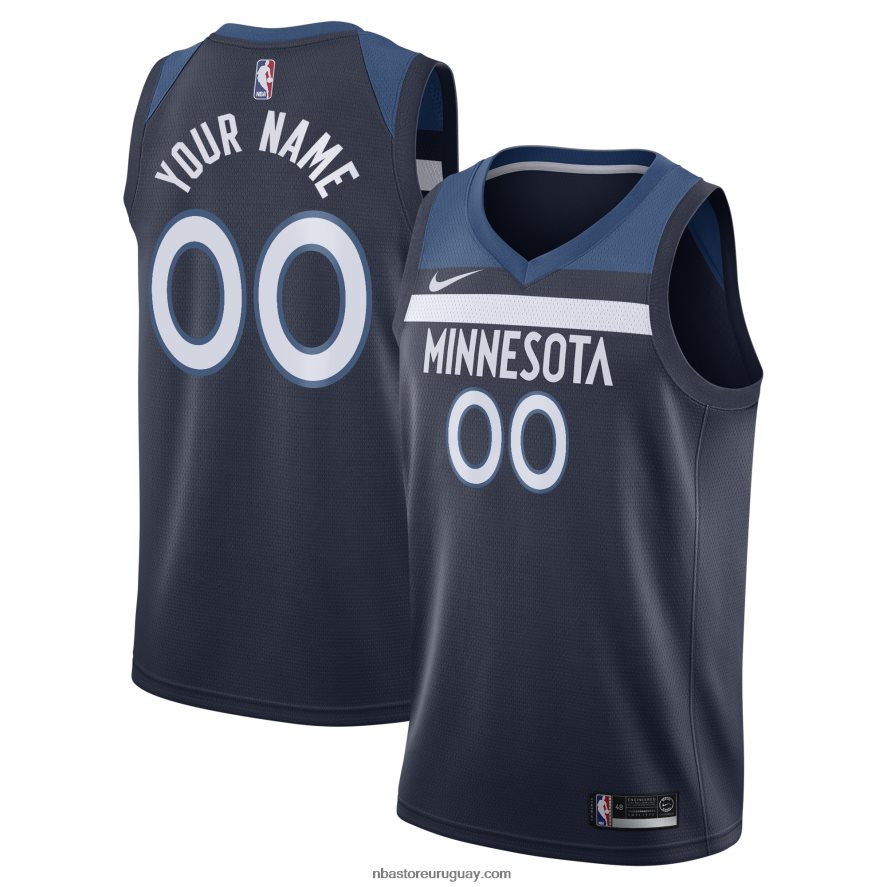 Minnesota Timberwolves Nike Navy Swingman camiseta personalizada 6L080N3501 NBA