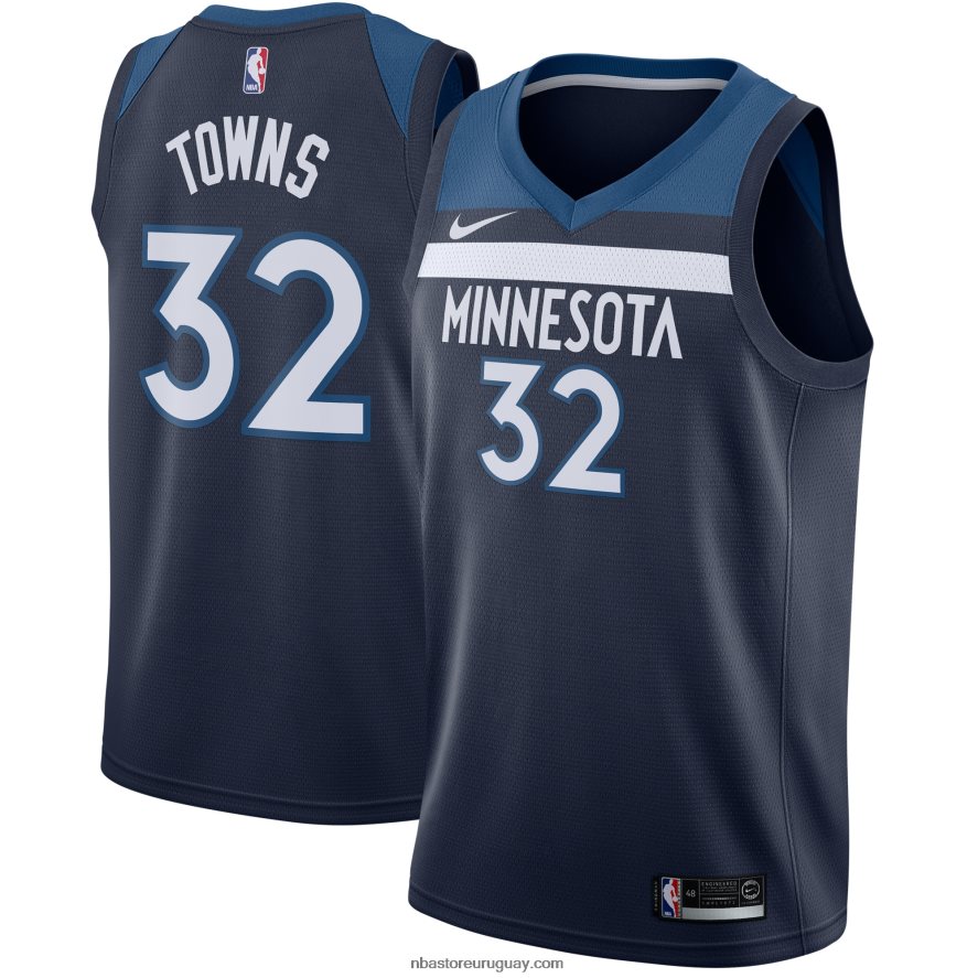 minnesota timberwolves karl-anthony towns nike azul marino swingman jersey 6L080N8146 NBA