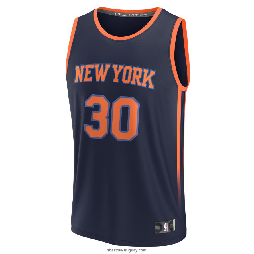 New York Knicks Julius Randle Réplica de camiseta azul marino Fast Break 6L080N257 NBA