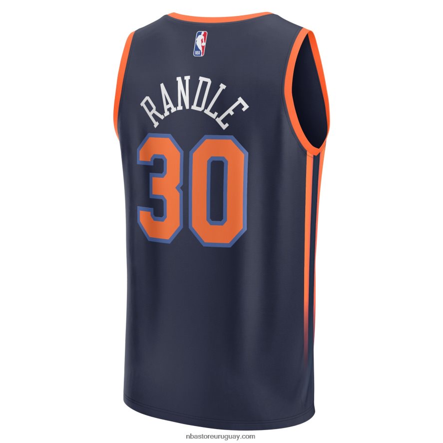 New York Knicks Julius Randle Réplica de camiseta azul marino Fast Break 6L080N257 NBA