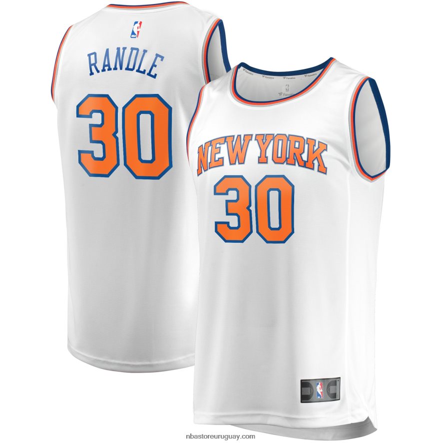 New York Knicks Julius Randle Réplica de camiseta blanca de jugador Fast Break 6L080N154 NBA