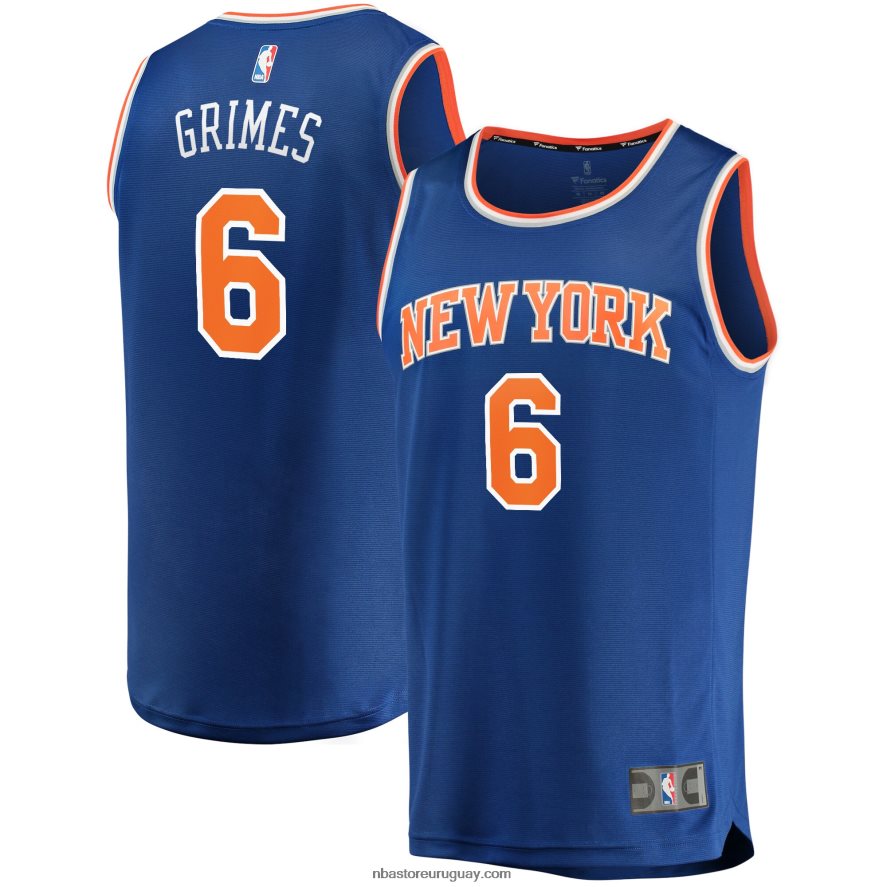 New York Knicks Quentin Grimes Réplica De Camiseta Azul Fast Break 6L080N1693 NBA