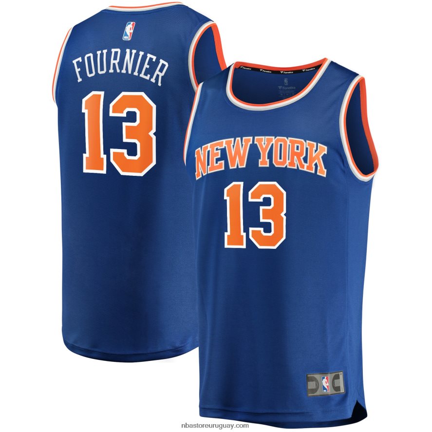 New York Knicks evan fournier réplica de camiseta azul de ruptura rápida 6L080N7172 NBA