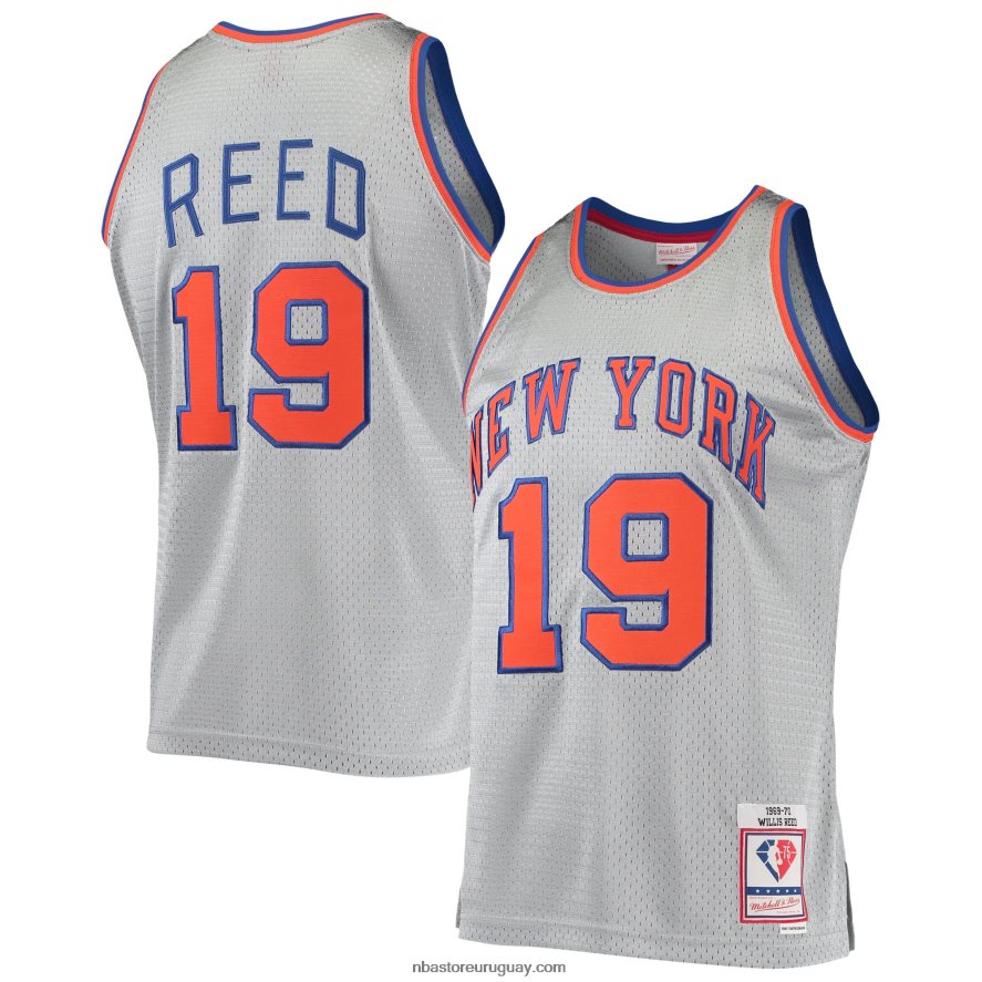 jersey new york knicks willis reed plata 75 aniversario 1969-70 hardwood classics swingman 6L080N2740 NBA