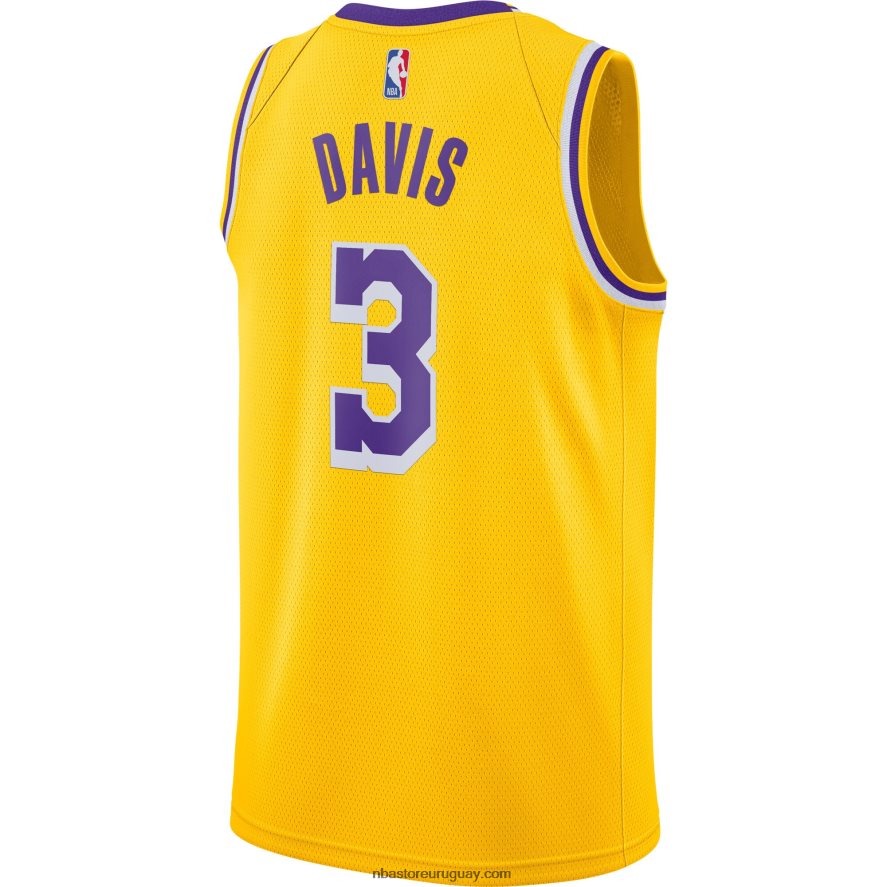 Los angeles lakers anthony davis nike oro swingman camiseta 6L080N333 NBA