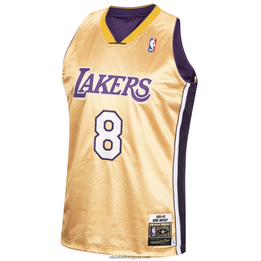 Los angeles lakers kobe bryant mitchell & ness jersey auténtico reversible dorado/púrpura 6L080N1924 NBA