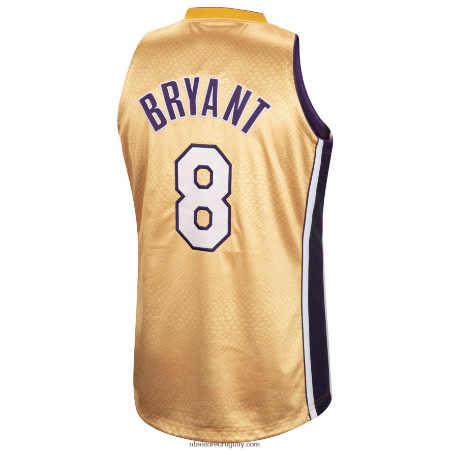 Los angeles lakers kobe bryant mitchell & ness jersey auténtico reversible dorado/púrpura 6L080N1924 NBA
