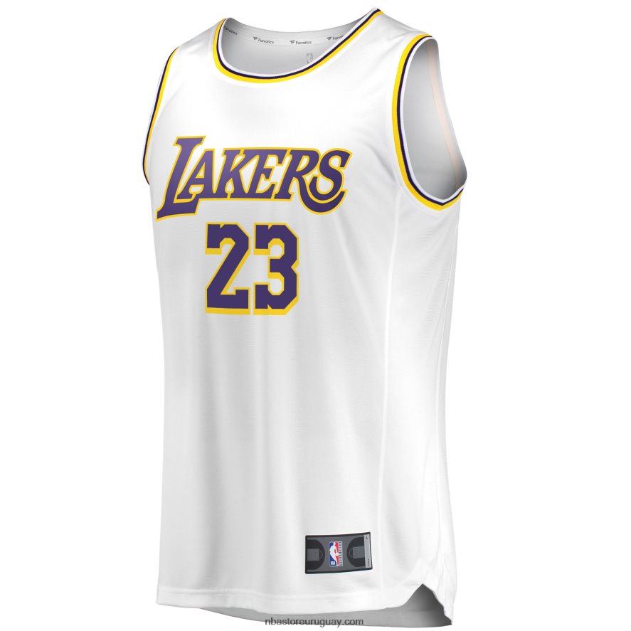Los angeles lakers lebron james blanco fast break replica jersey 6L080N70 NBA