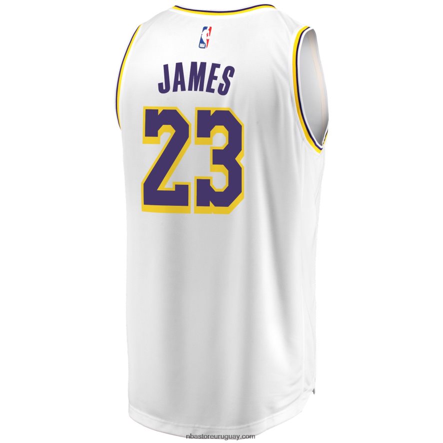 Los angeles lakers lebron james blanco fast break replica jersey 6L080N70 NBA