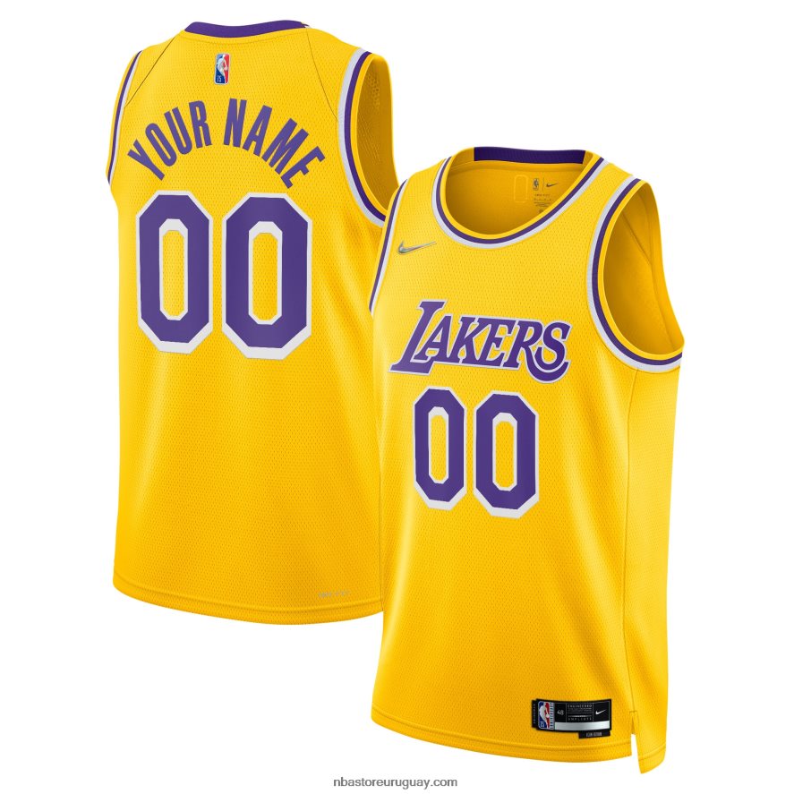 Los angeles lakers nike oro diamante swingman camiseta personalizada 6L080N695 NBA