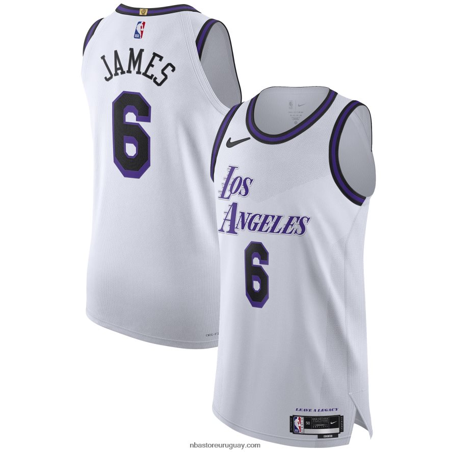 camiseta los angeles lakers lebron james nike blanco autentico 6L080N261 NBA