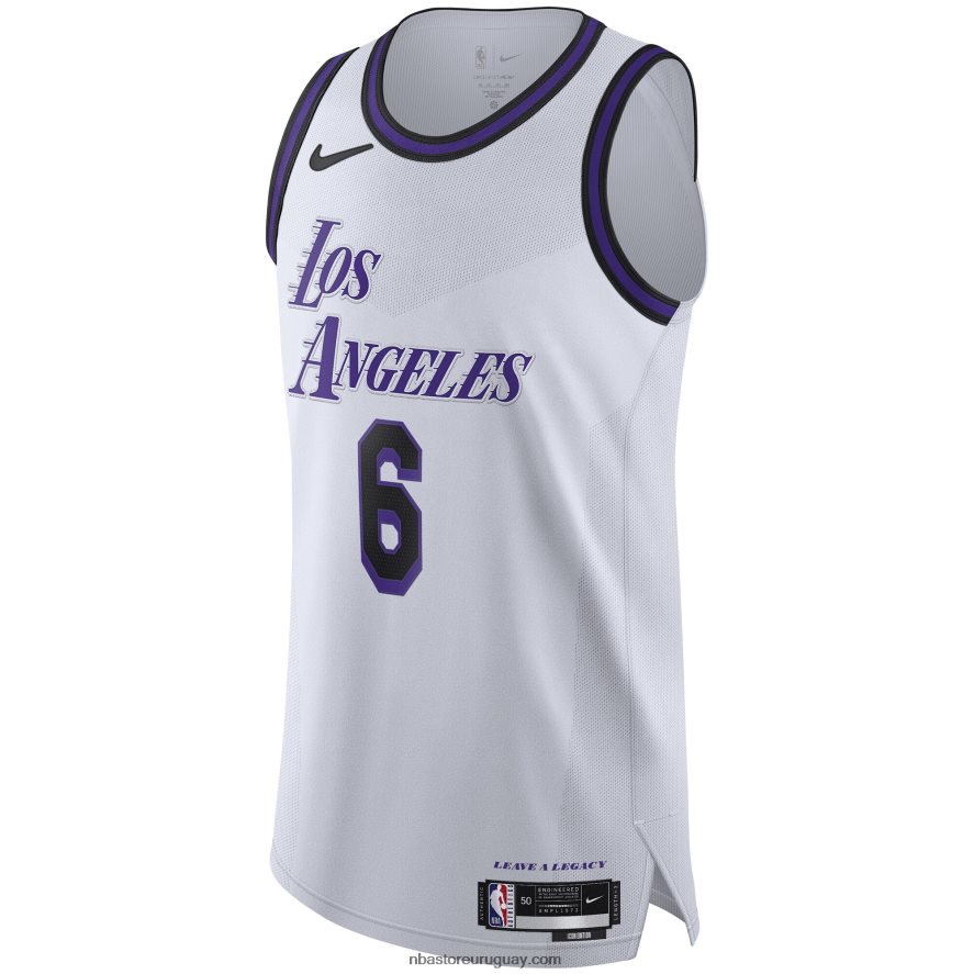 camiseta los angeles lakers lebron james nike blanco autentico 6L080N261 NBA