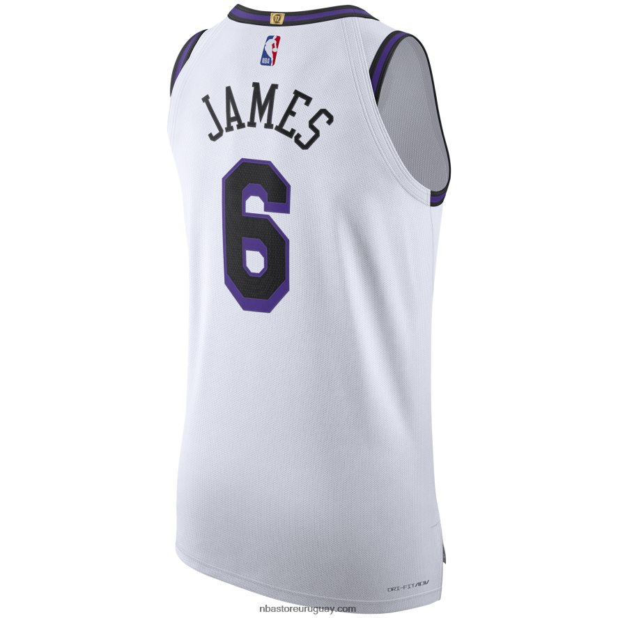 camiseta los angeles lakers lebron james nike blanco autentico 6L080N261 NBA