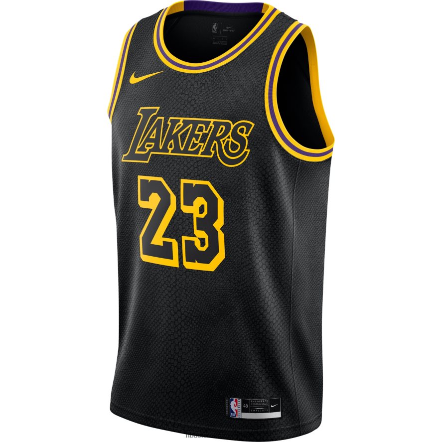 camiseta los angeles lakers lebron james nike city edition swingman negro 6L080N363 NBA