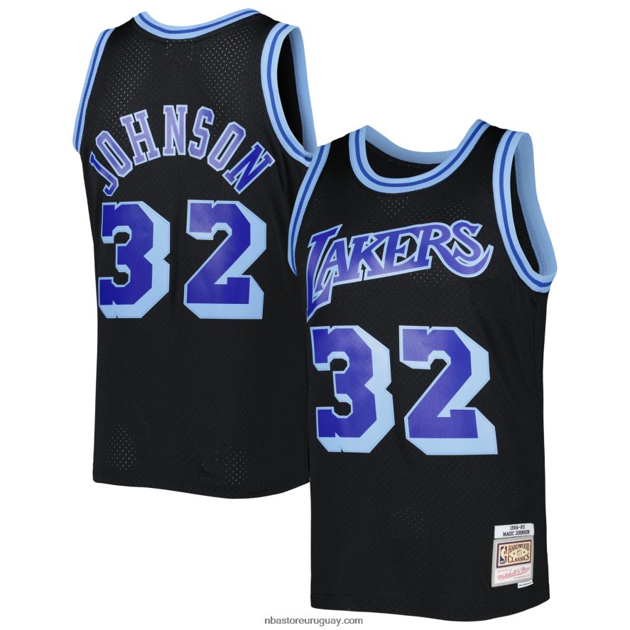 camiseta los angeles lakers magic johnson black 1984-85 hardwood classics recarga 3.0 swingman 6L080N8061 NBA