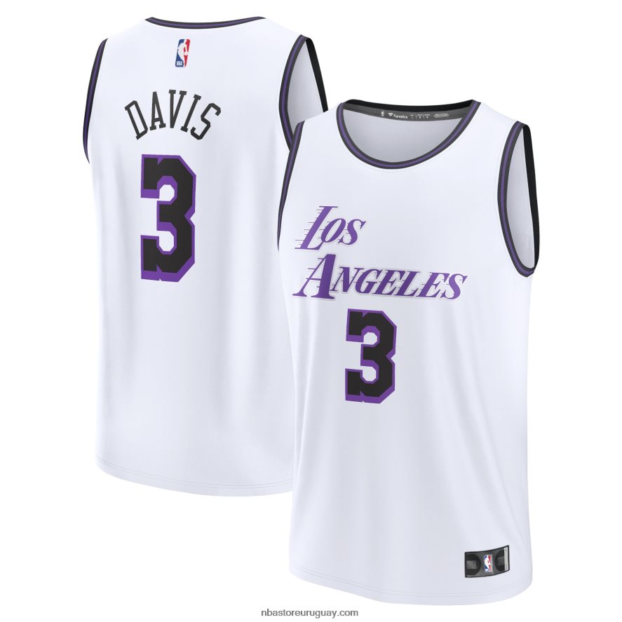 los angeles lakers anthony davis blanco fastbreak camiseta 6L080N5685 NBA