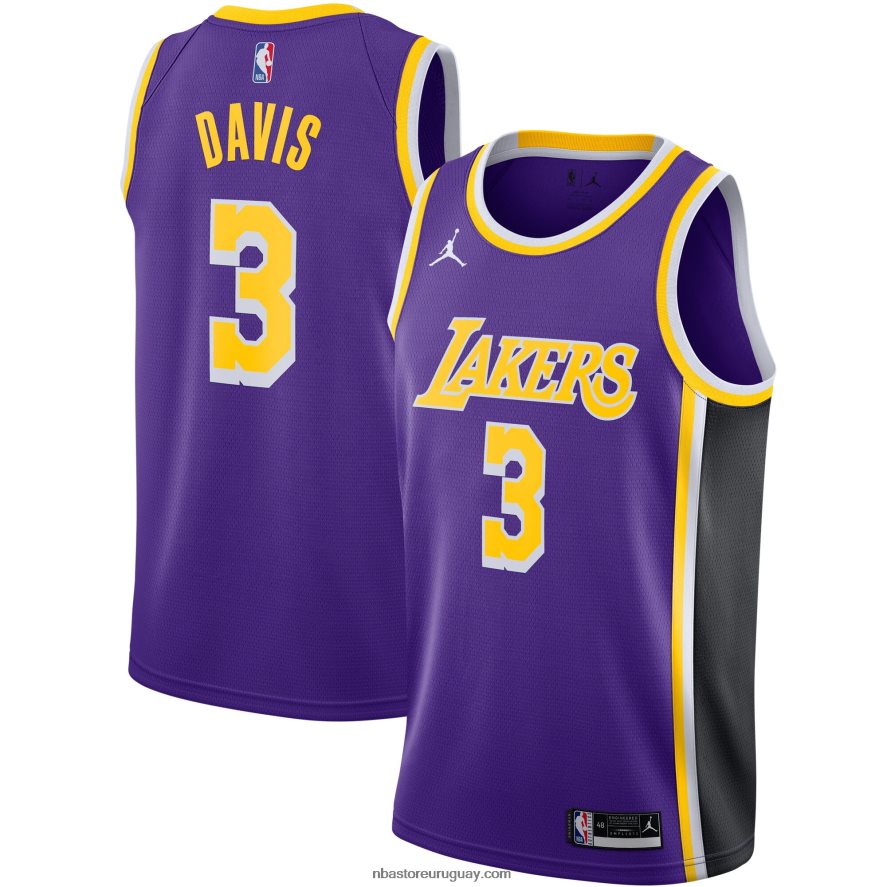 los angeles lakers anthony davis jordan marca púrpura swingman jersey 6L080N260 NBA