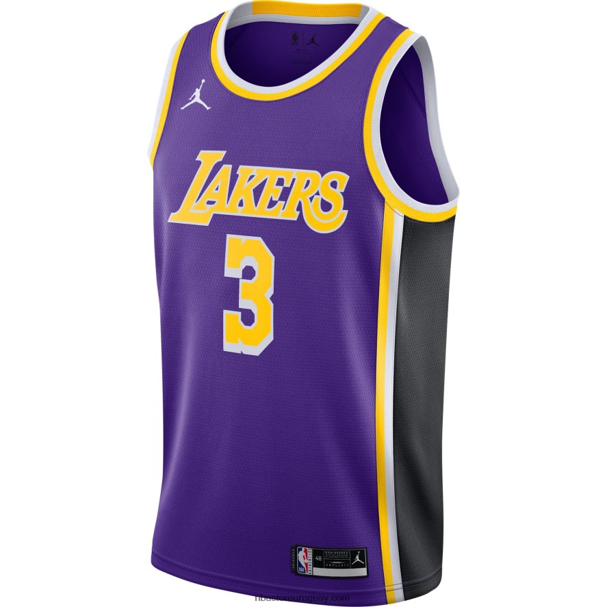 los angeles lakers anthony davis jordan marca púrpura swingman jersey 6L080N260 NBA