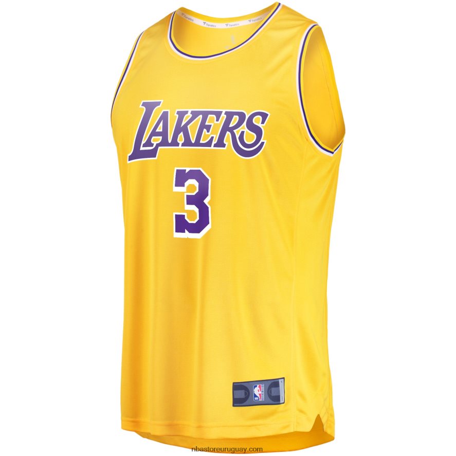 los angeles lakers anthony davis oro fast break replica playera de jugador 6L080N1253 NBA