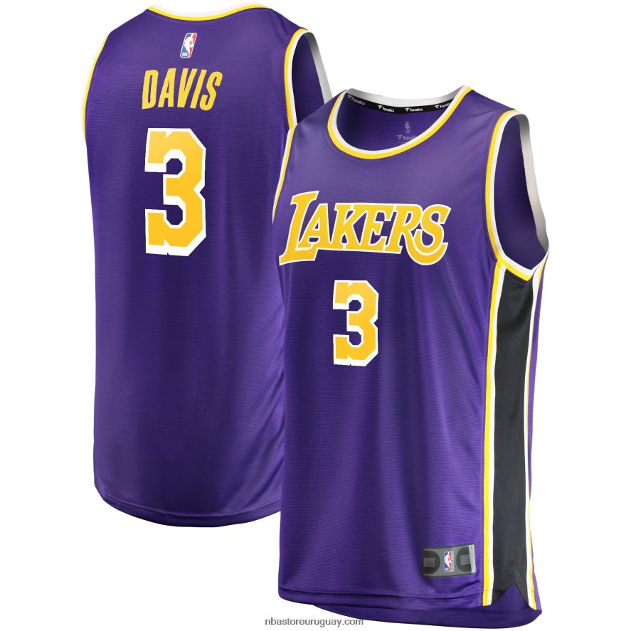 los angeles lakers anthony davis púrpura fast break réplica jersey 6L080N506 NBA