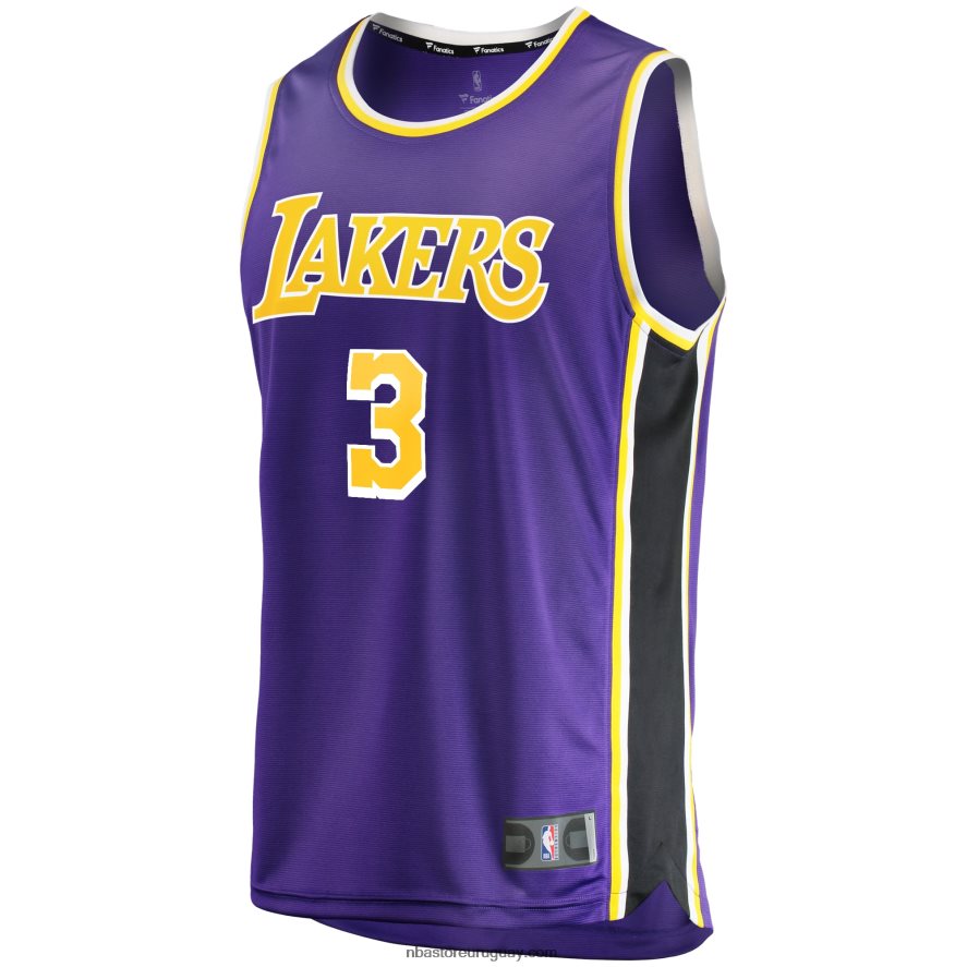 los angeles lakers anthony davis púrpura fast break réplica jersey 6L080N506 NBA