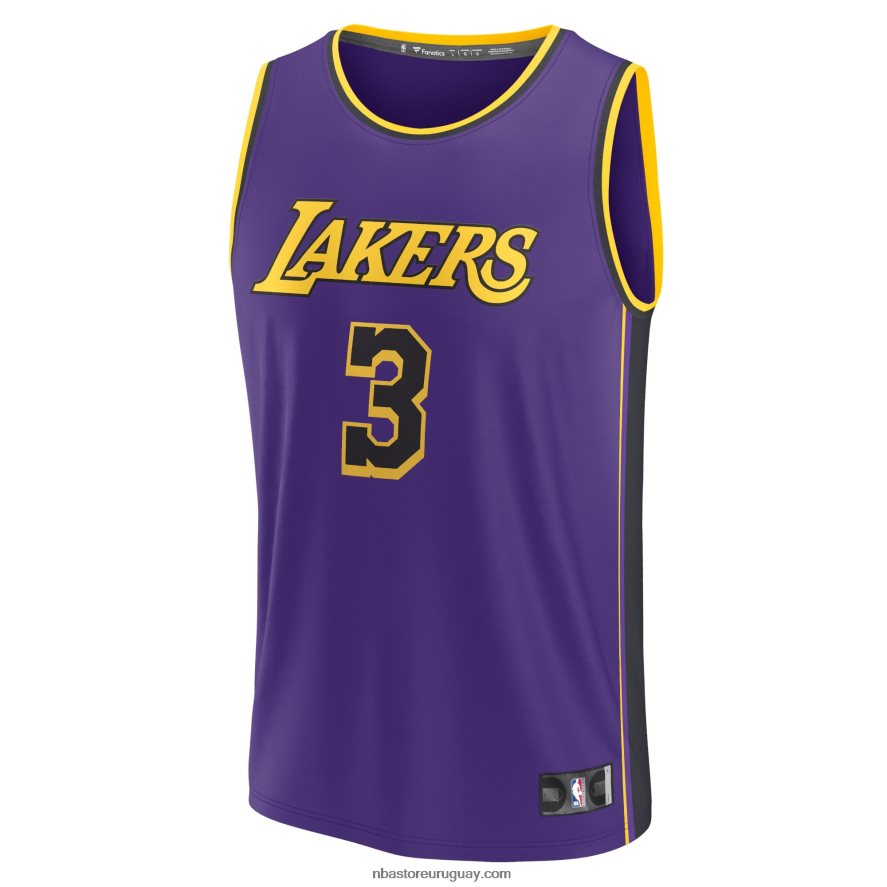 los angeles lakers anthony davis púrpura fast break réplica jugador jersey 6L080N1507 NBA