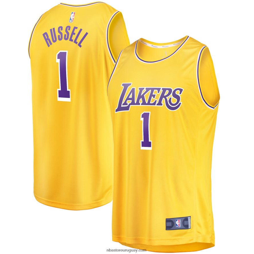 los angeles lakers d'angelo russell oro fast break player jersey 6L080N176 NBA