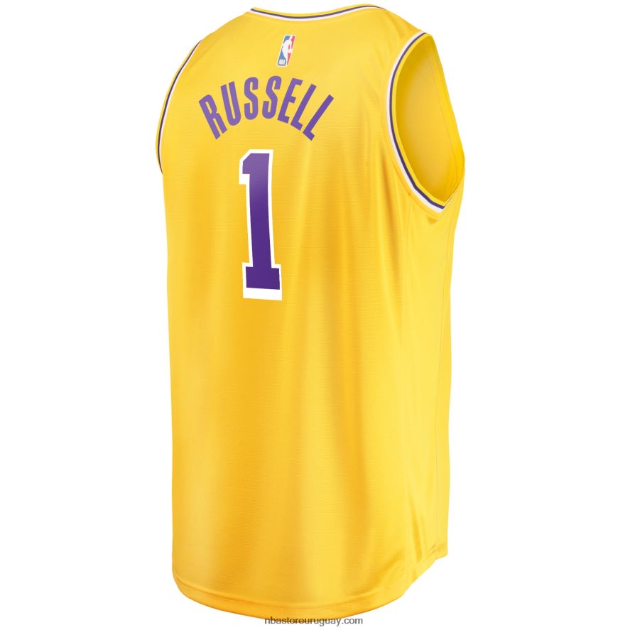 los angeles lakers d\'angelo russell oro fast break player jersey 6L080N176 NBA