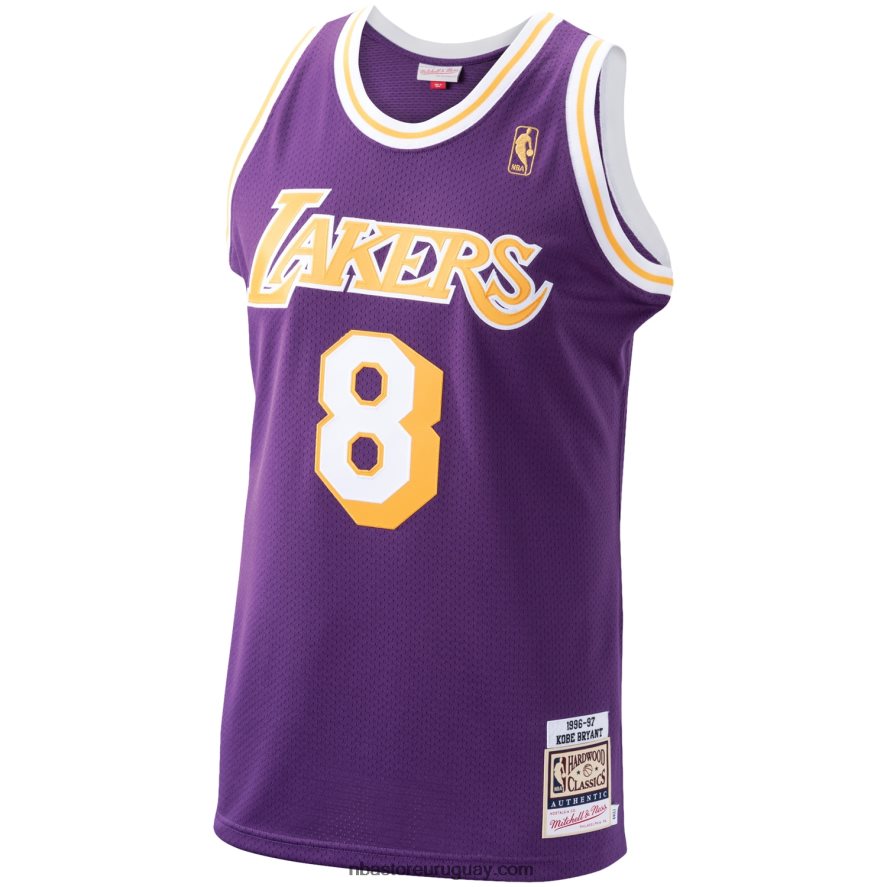 los angeles lakers kobe bryant mitchell & ness púrpura clásico de madera dura auténtico playera de jugador 6L080N2729 NBA