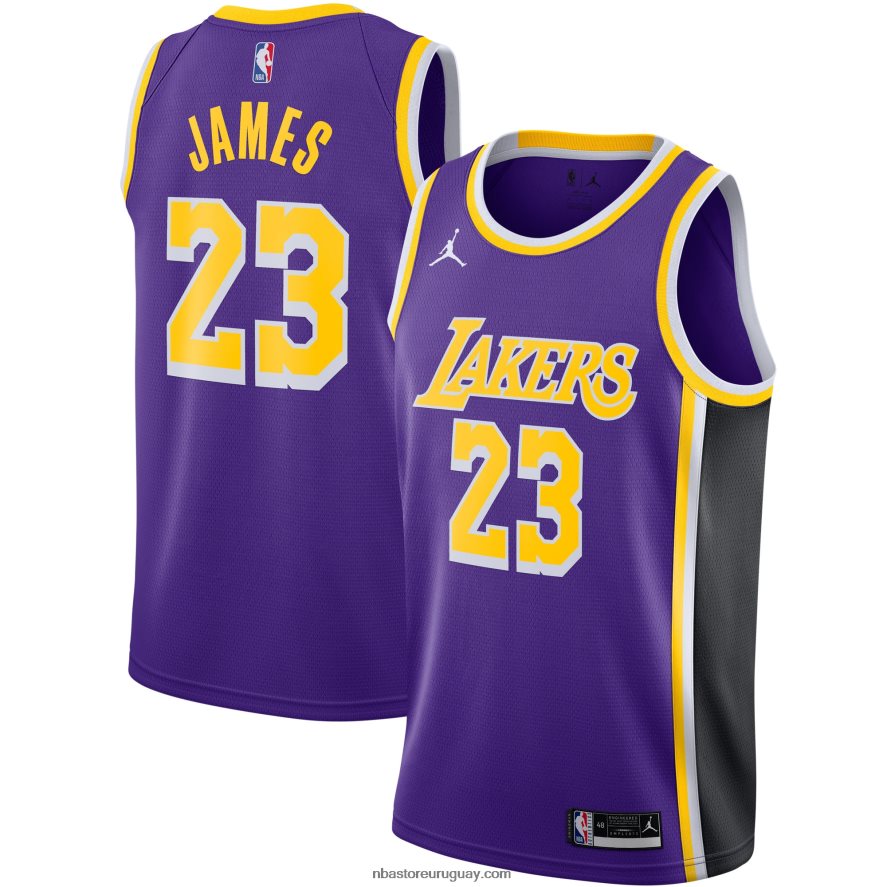 los angeles lakers lebron james jordan marca púrpura swingman jersey 6L080N4776 NBA