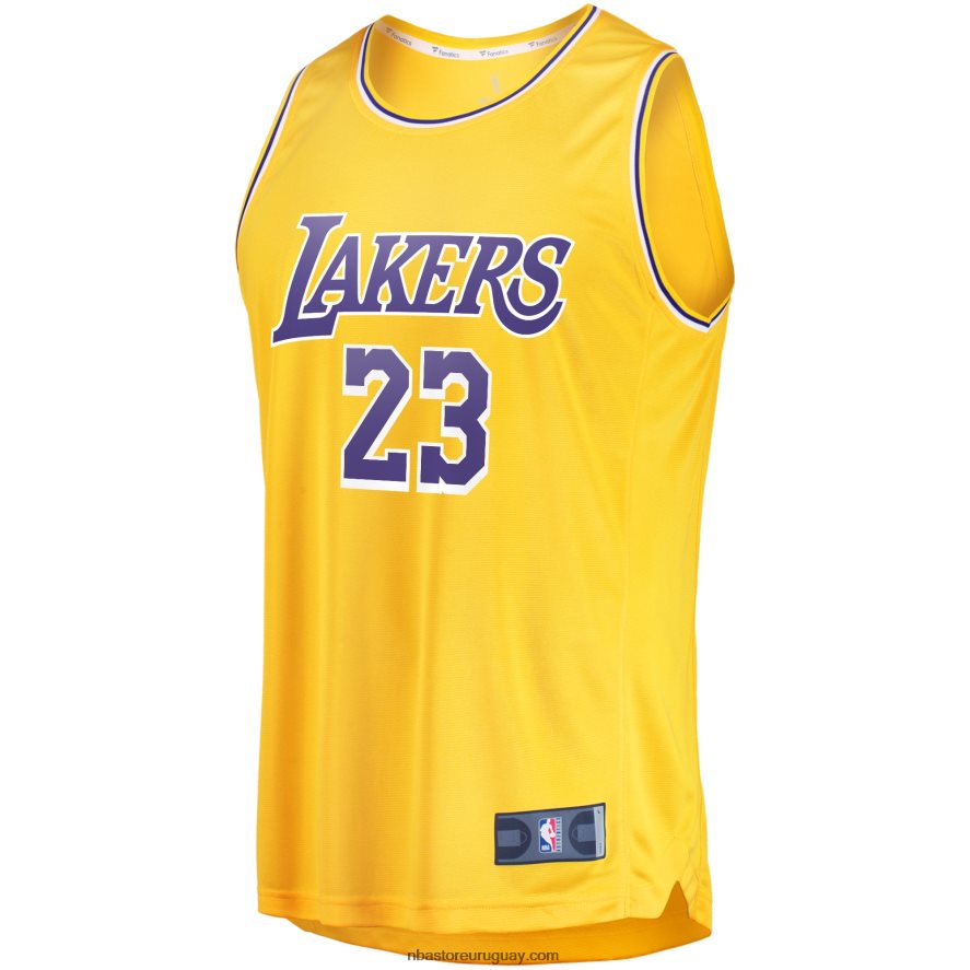 los angeles lakers lebron james oro fast break réplica jugador camiseta 6L080N4346 NBA