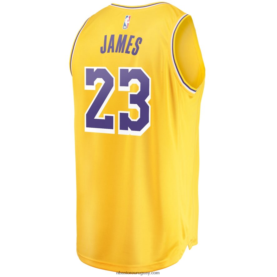 los angeles lakers lebron james oro fast break réplica jugador camiseta 6L080N4346 NBA