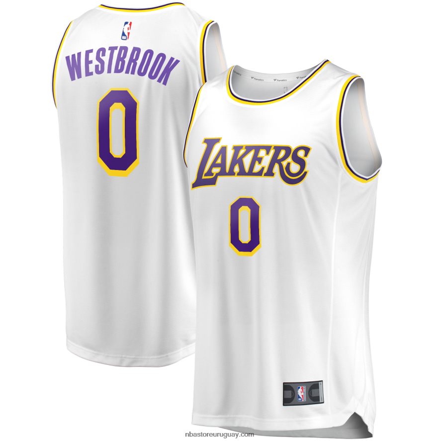 los angeles lakers russell westbrook blanco fast break réplica jugador jersey 6L080N4396 NBA