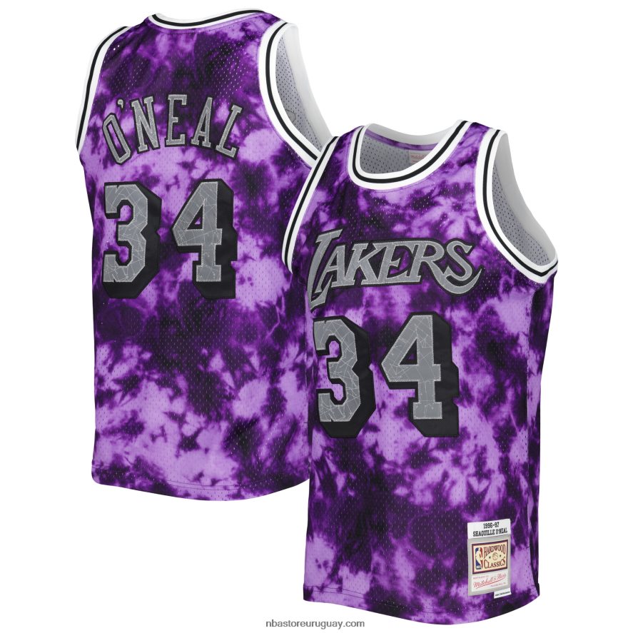 los angeles lakers shaquille o\'neal mitchell & ness púrpura galaxy swingman jersey 6L080N1620 NBA