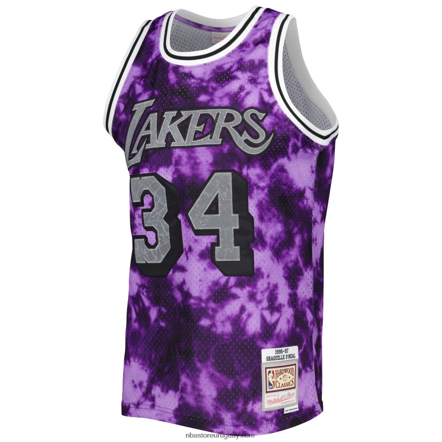 los angeles lakers shaquille o\'neal mitchell & ness púrpura galaxy swingman jersey 6L080N1620 NBA