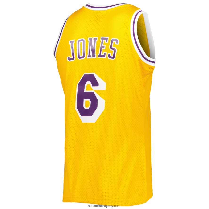 mitchell & ness eddie jones oro los angeles lakers hardwood classics swingman jersey 6L080N1213 NBA