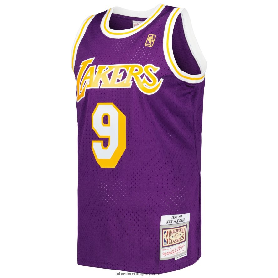 mitchell & ness nick van exel púrpura los angeles lakers hardwood classics swingman jersey 6L080N4555 NBA