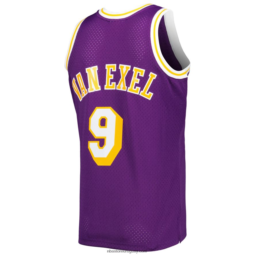 mitchell & ness nick van exel púrpura los angeles lakers hardwood classics swingman jersey 6L080N4555 NBA