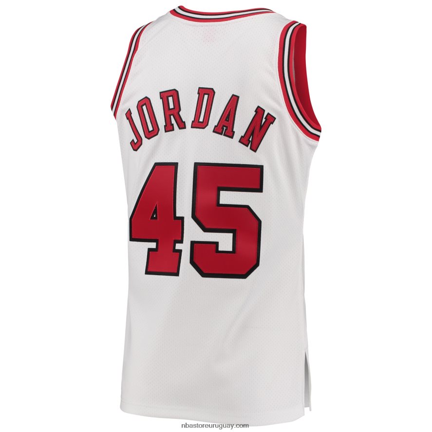 camiseta chicago bulls michael jordan mitchell & ness white hardwood classics auténtico jugador 6L080N7974 NBA