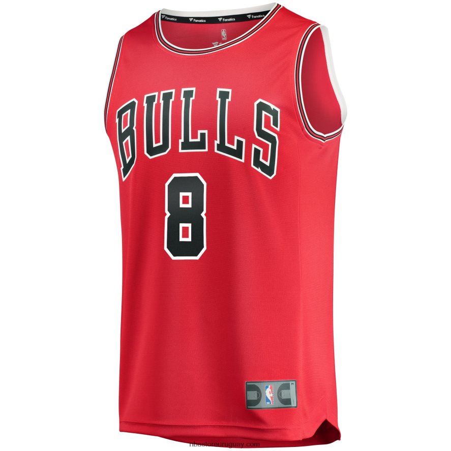 réplica de camiseta roja de los toros de chicago zach lavine fast break 6L080N215 NBA