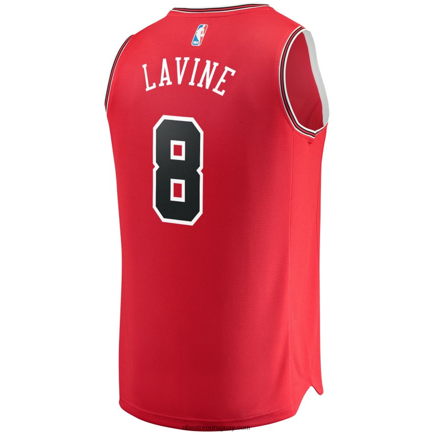 réplica de camiseta roja de los toros de chicago zach lavine fast break 6L080N215 NBA