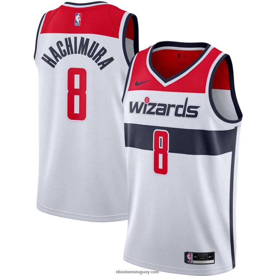 Camiseta Washington Wizards Rui Hachimura Nike Blanco Swingman 6L080N6582 NBA