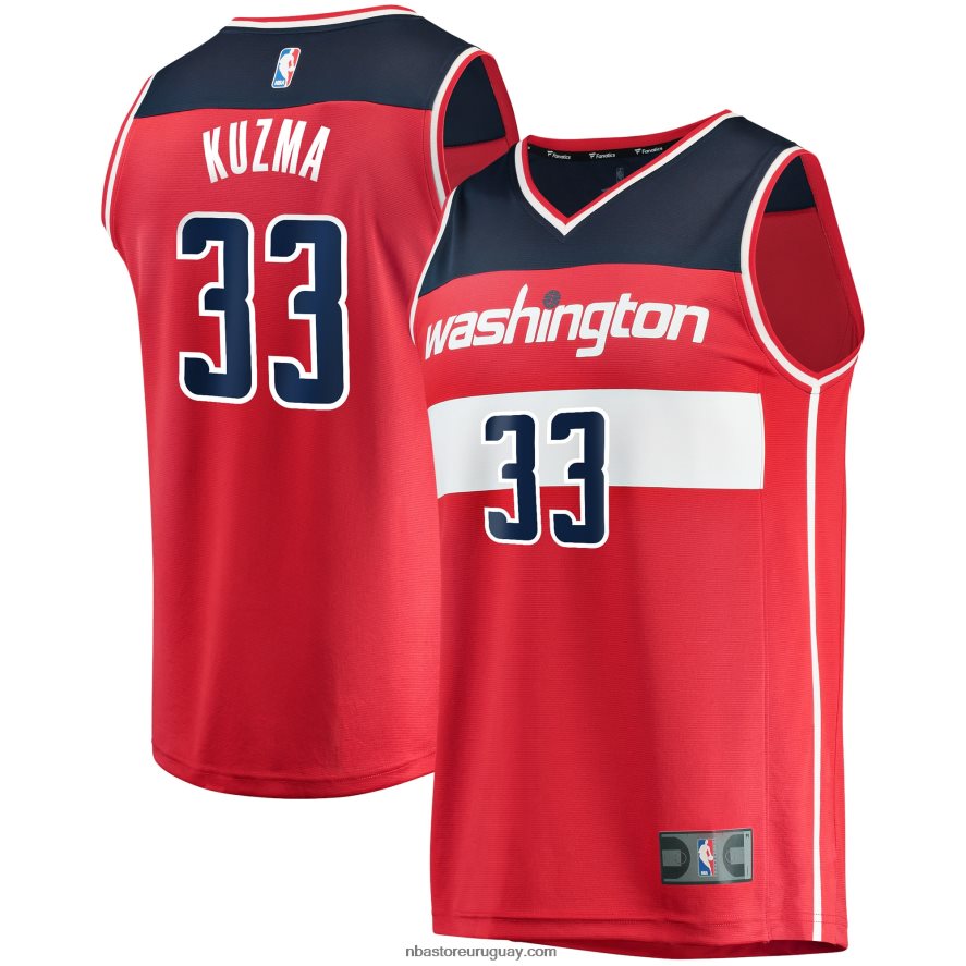 Washington Wizards Kyle Kuzma Réplica de camiseta roja Fast Break 6L080N2190 NBA