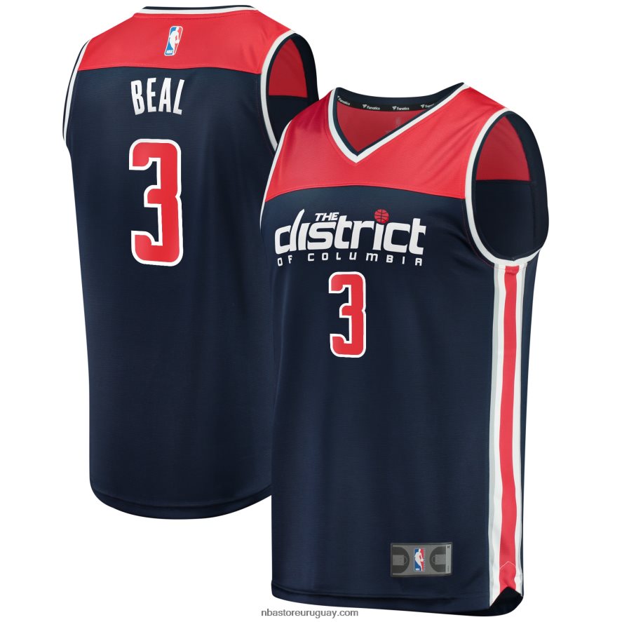Washington Wizards bradley beal camiseta de jugador de ruptura rápida azul marino 6L080N526 NBA