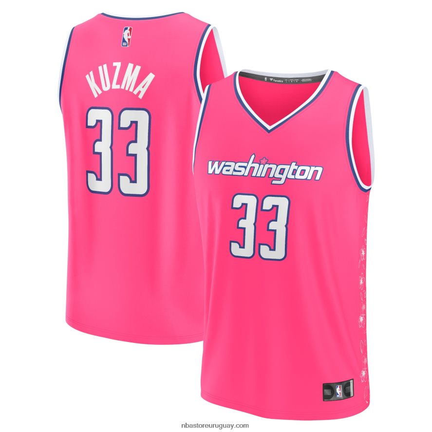 camiseta rosa fastbreak de kyle kuzma de los magos de washington 6L080N381 NBA
