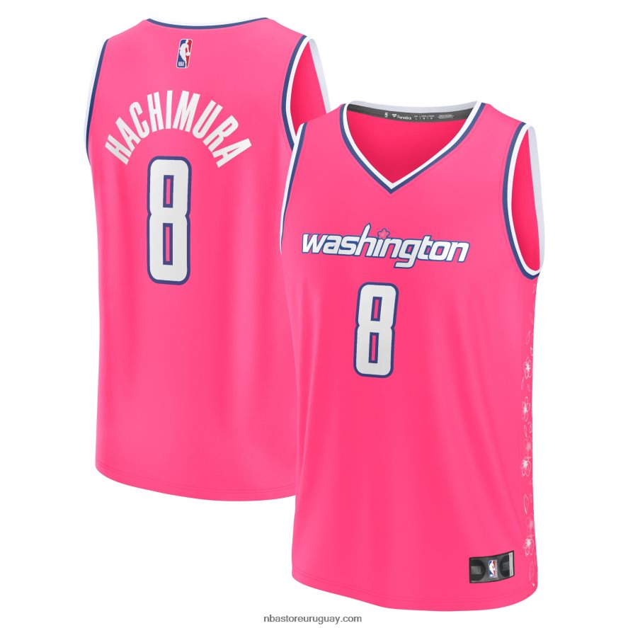 camiseta rosa fastbreak de los magos de washington rui hachimura 6L080N1815 NBA