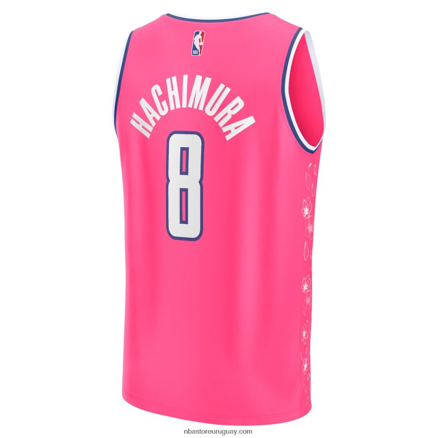 camiseta rosa fastbreak de los magos de washington rui hachimura 6L080N1815 NBA