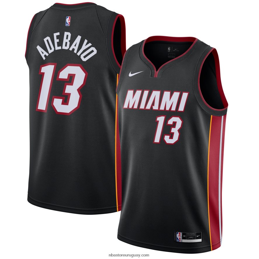camiseta miami heat bam adebayo nike negro swingman 6L080N7566 NBA