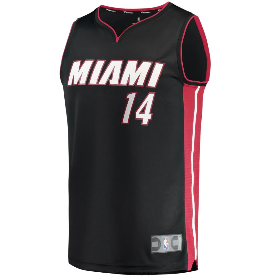 camiseta replica miami heat tyler herro negra fast break 6L080N922 NBA